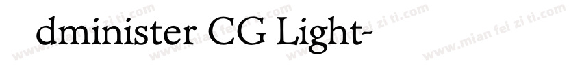 Administer CG Light字体转换